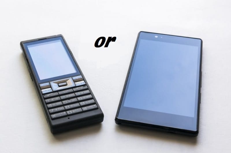 スマホとガラケー画像