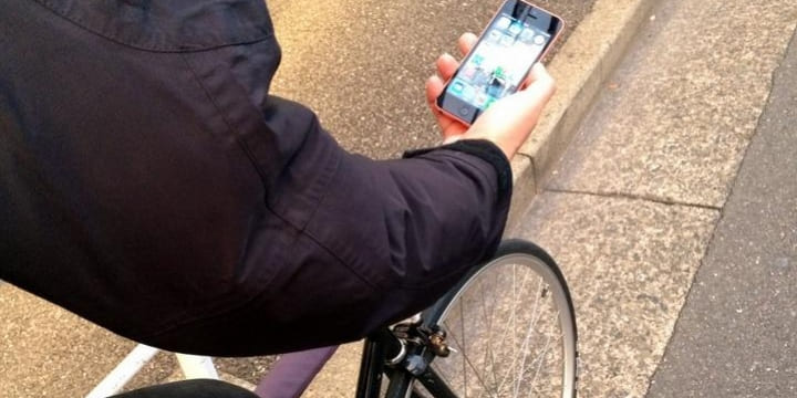 自転車スマホ画像